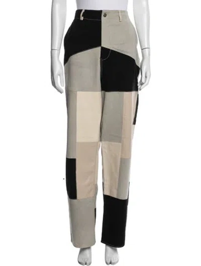 Pre-owned Deadwood Lambskin Straight Leg Pants In Multicolor