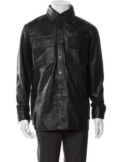 Pre-owned Deadwood Lambskin Utility Jacket In Black