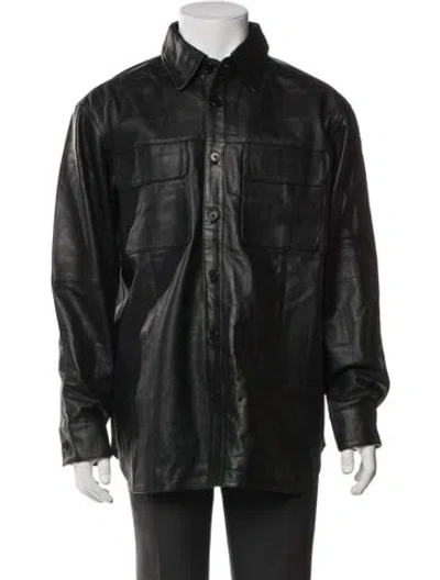 Pre-owned Deadwood Lambskin Utility Jacket W/ Tags In Black