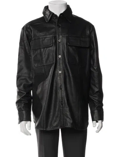 Pre-owned Deadwood Lambskin Utility Jacket W/ Tags In Black