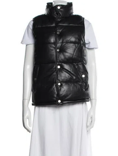 Pre-owned Deadwood Lambskin Vest W/ Tags In Black