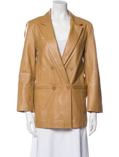 Pre-owned Deadwood Leather Blazer In Brown