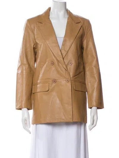 Pre-owned Deadwood Leather Blazer In Brown
