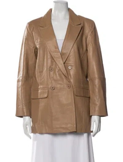 Pre-owned Deadwood Leather Blazer In Brown