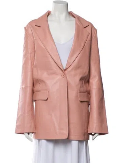 Pre-owned Deadwood Leather Blazer W/ Tags In Pink