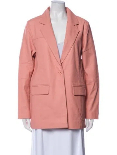 Pre-owned Deadwood Leather Blazer W/ Tags In Pink