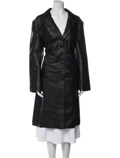 Pre-owned Deadwood Leather Coat In Black