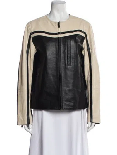 Pre-owned Deadwood Leather Evening Jacket W/ Tags In Blue