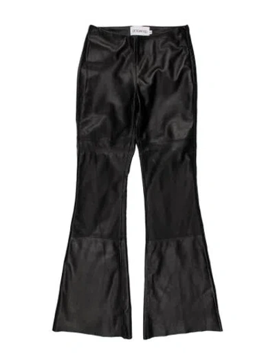 Pre-owned Deadwood Leather Flared Pants In Black