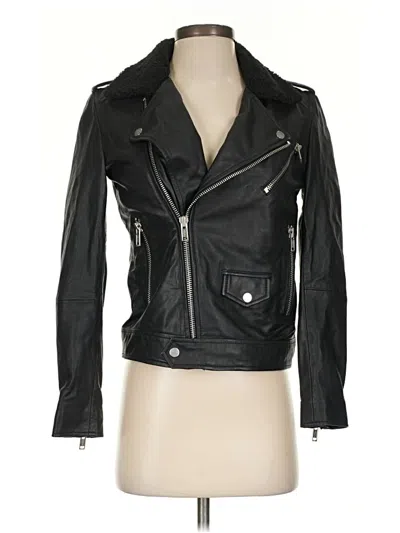Pre-owned Deadwood Leather Jacket In Black