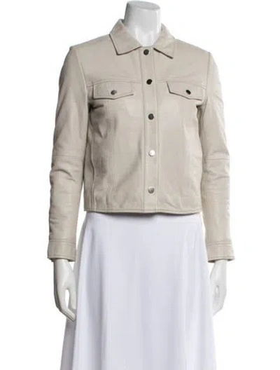 Pre-owned Deadwood Leather Jacket In Neutral