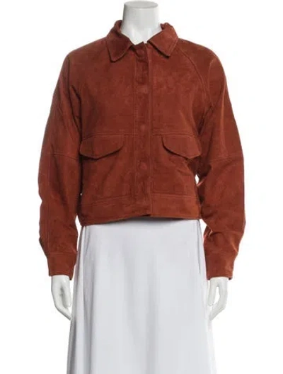 Pre-owned Deadwood Leather Jacket In Orange