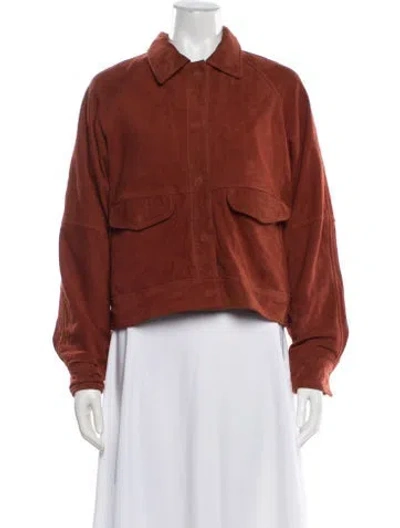 Pre-owned Deadwood Leather Jacket In Orange