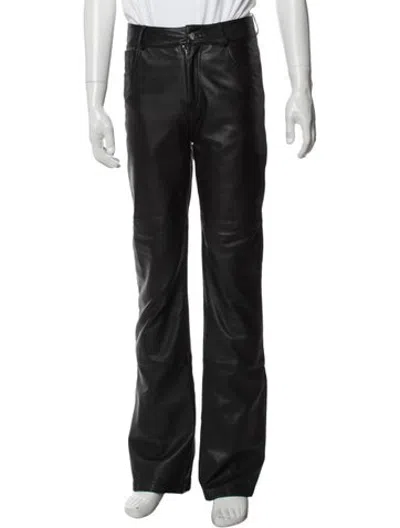 Pre-owned Deadwood Leather Pants In Black