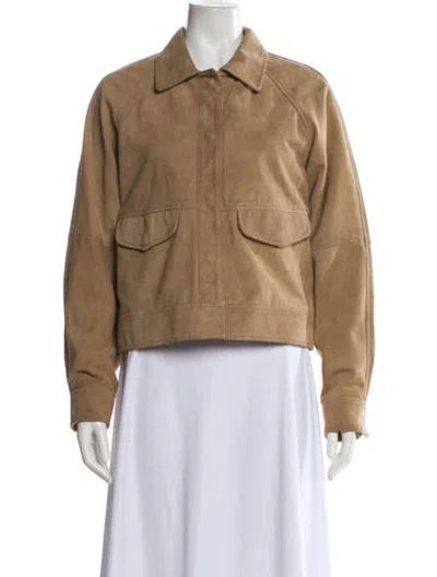 Pre-owned Deadwood Suede Jacket In Neutral