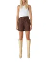 Deadwood Suzy Suede Shorts In Brown