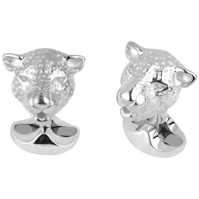 Pre-owned Deakin & Francis Leopard Head Cufflinks In Multi