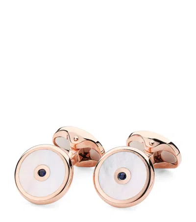 Deakin & Francis Rose Gold-plated And Mother-of-pearl Cufflinks