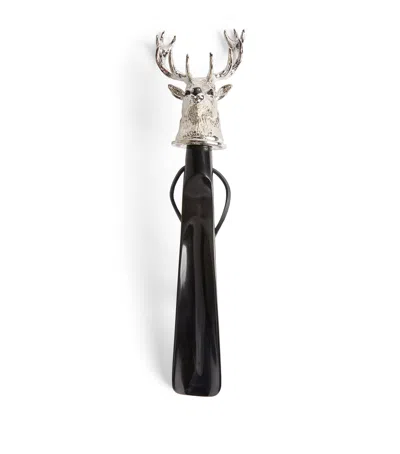 Deakin & Francis Stag Head Shoe Horn In Black