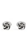 Deakin & Francis Sterling Silver And Enamel Knot Cufflinks In Black