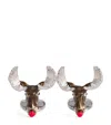 Deakin & Francis Sterling Silver Christmas Moose Cufflinks In Brown