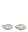 Deakin & Francis Sterling Silver Oyster And Pearl Cufflinks In Silver