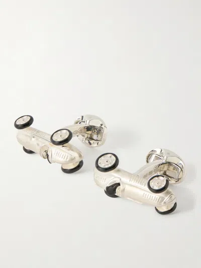 Deakin & Francis Toy Racing Car Sterling Silver Cufflinks In Metallic