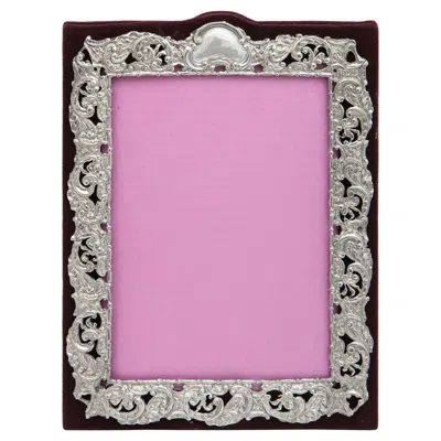 Pre-owned Deakin & Francis Victorian Sterling Silver Mounted Picture Frame By  In Purple