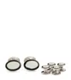 Deakin & Francis Enamelled Stud Cufflinks In Black