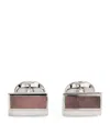 Deakin & Francis Sterling Silver Mother-of-pearl Cufflinks In Grey