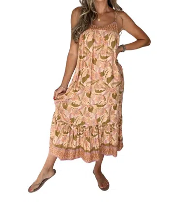 Dean Alan Sally Slip Dress In 70s Pink Floral In Multi