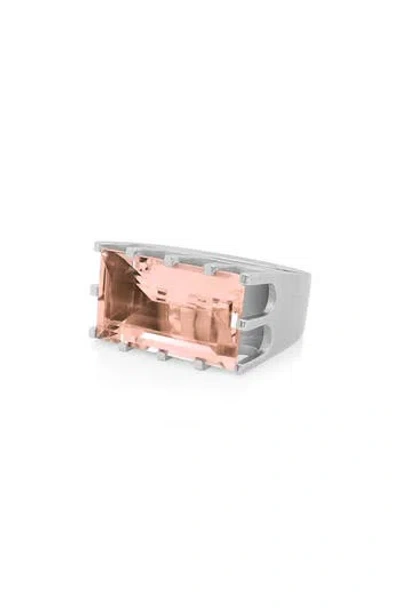 Dean Davidson Baguette-cut Simulated Morganite Castle Ring In Metallic