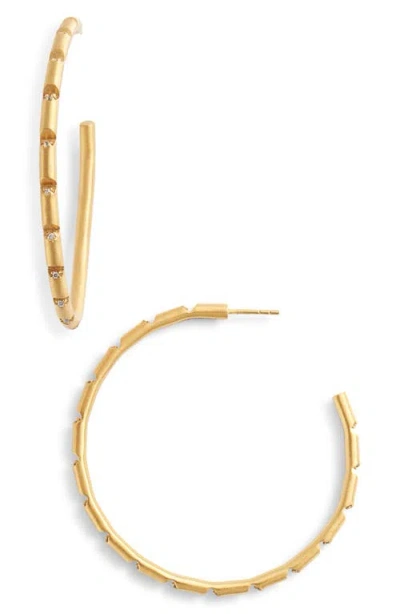 Dean Davidson Bamboo Style Hoops In Gold