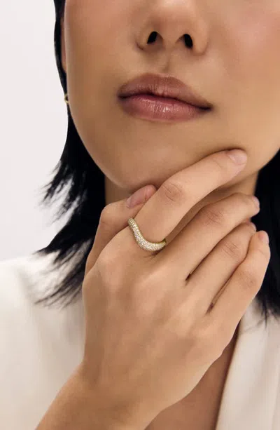 Dean Davidson Celeste White Topaz Ring In White Cz/gold