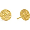 Dean Davidson Cinta Woven Stud Earrings In Gold