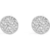 Dean Davidson Cinta Woven Stud Earrings In Gray