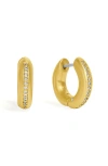 Dean Davidson Colette Pavé Huggie Hoop Earrings In Gold