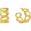 Dean Davidson Crosby Link Huggie Hoop Earrings In Gold