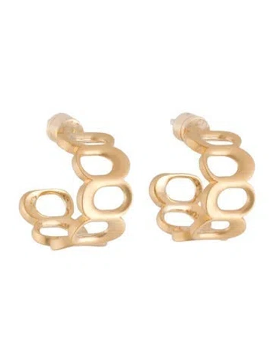 Pre-owned Dean Davidson Crosby Link Huggie Hoops In Multicolor