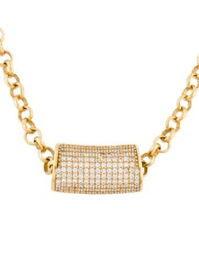 Pre-owned Dean Davidson Crystal Tube Pendant Necklace, 18.25" In Multicolor