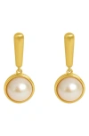 Dean Davidson Droplet Cultured Pearl Drop Earrings In Pearl/ Gold