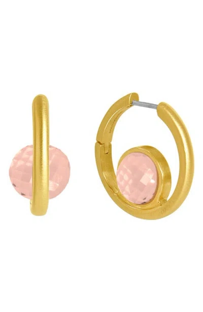 Dean Davidson Floating Morganite Huggie Hoop Earrings