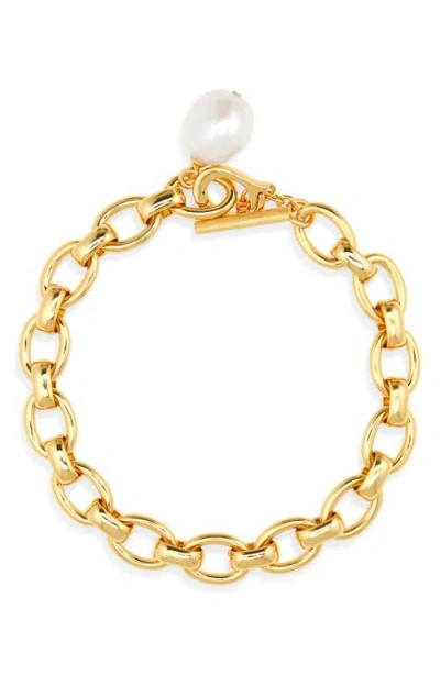 Dean Davidson Florence Freshwater Pearl Charm Chain Bracelet