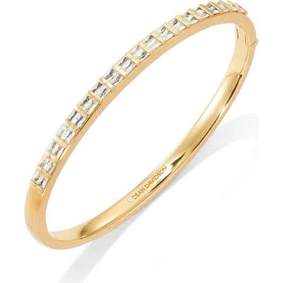 Dean Davidson Gia Baguette Bangle In White Cz/gold