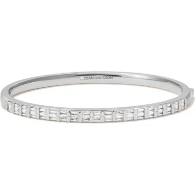 Dean Davidson Gia Baguette Bangle In White Cz/silver