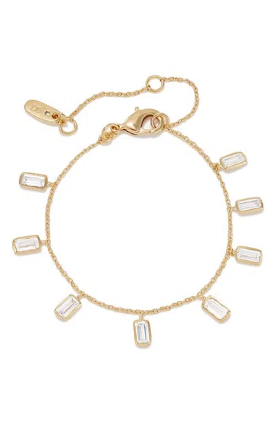 Dean Davidson Gia White Topaz Charm Bracelet In White Cz/gold