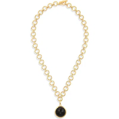 Dean Davidson Knockout Collar Necklace In Black Onyx/gold