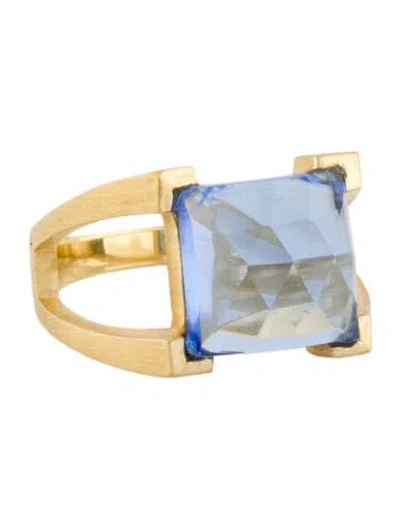 Pre-owned Dean Davidson Midnight Blue Stone Mini Paza Ring In Multi