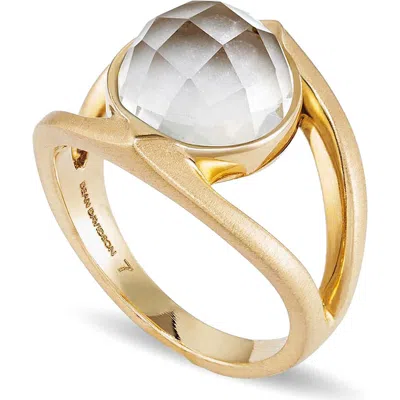 Dean Davidson Mini Galleria Ring In Irid Pearl/gold