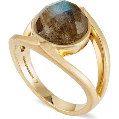 Dean Davidson Mini Galleria Ring In Labradorite/gold